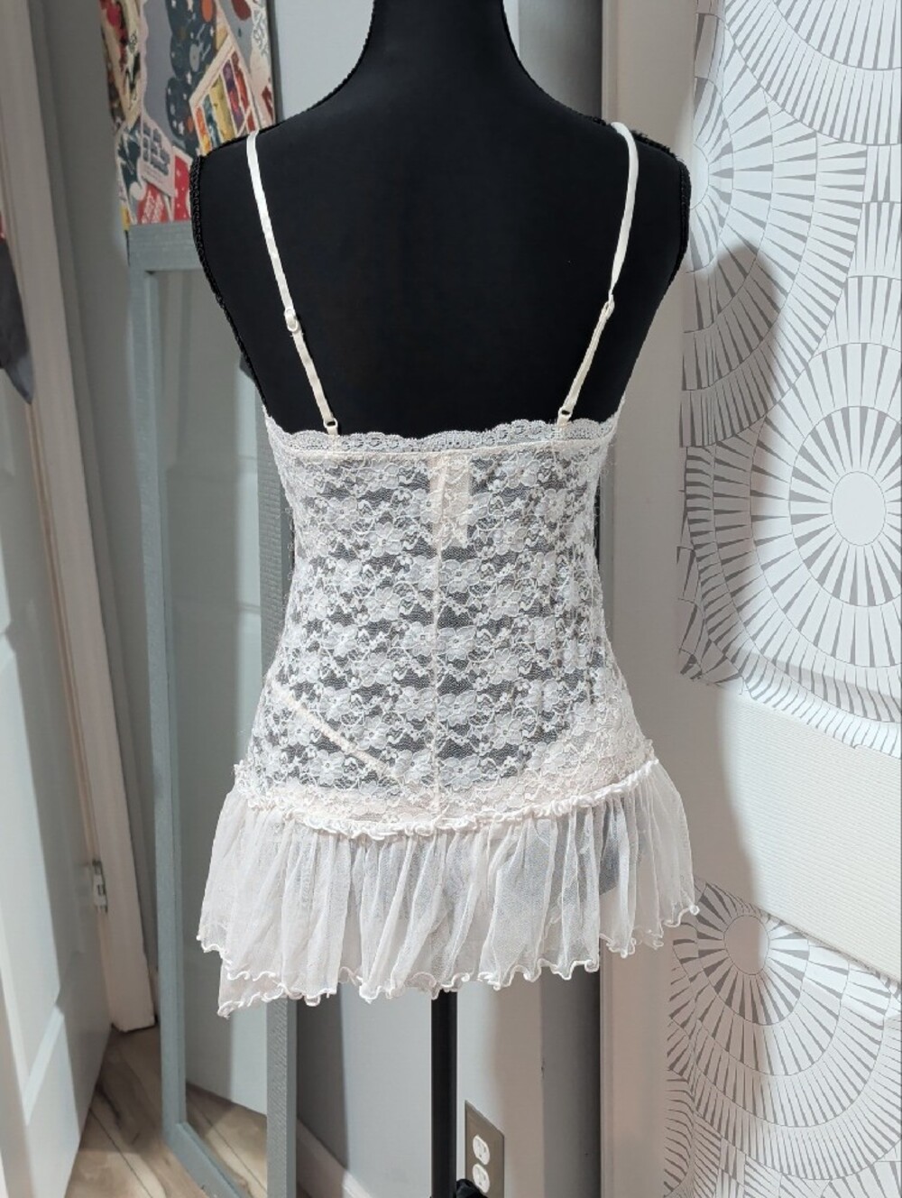 Lace Ruffled Chemise Slip - Picture 4 of 6